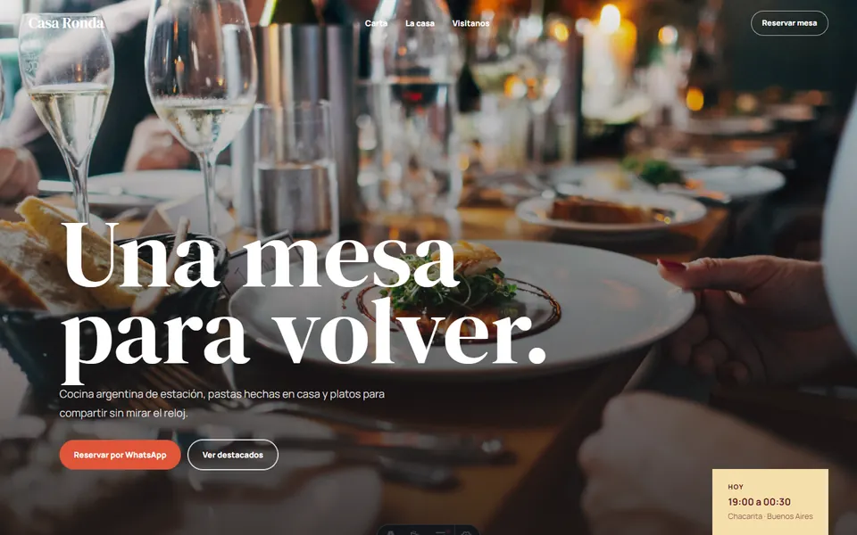 Demo gastronómica ficticia creada por Prodesa