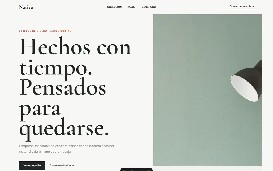 Captura de la demo Nativo Diseño